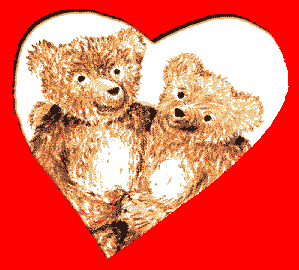 Gif animé coeur ours